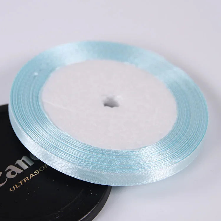 22 Meters/Roll 6mm Silk Satin Ribbons Christmas Halloween Birthday Party Gift Wrapping close-up view