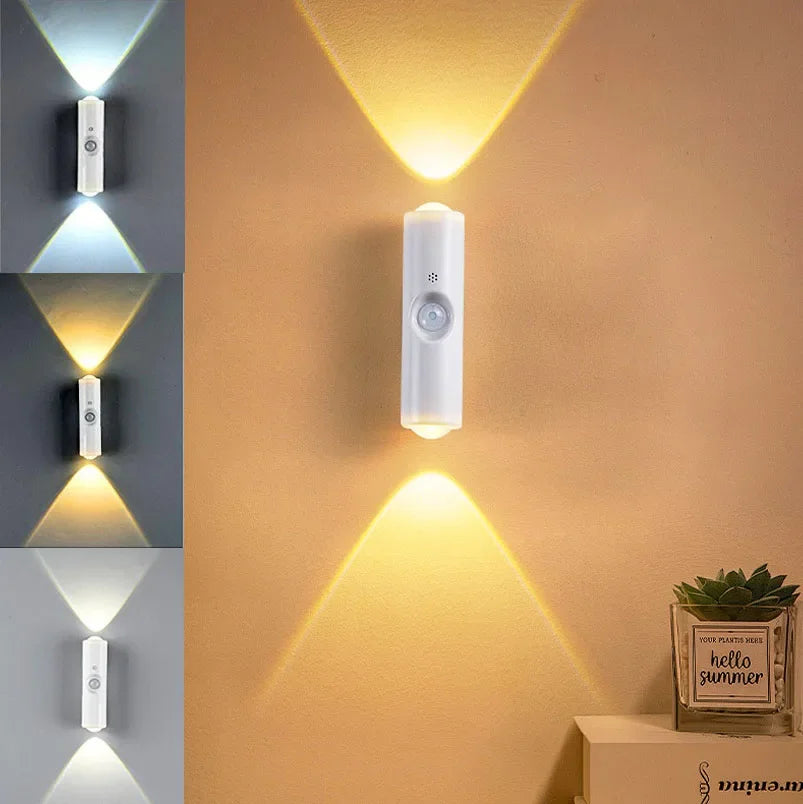 Rechargeable Motion Sensor RGB Night Light | Cat Eye Wall Lamp with 7-Color Changing & M detail view