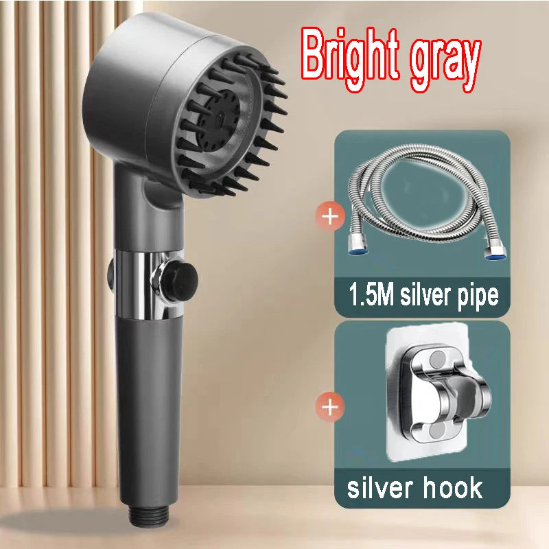 4 Modes Shower Head High Pressure Showerhead One-Key Stop Water Massage Shower Head W lifestyle view