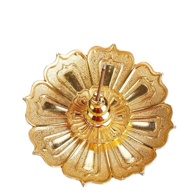 Lotus Incense Burner | Metal Lotus Ash Catcher for Stick and Cone Incense alternate view