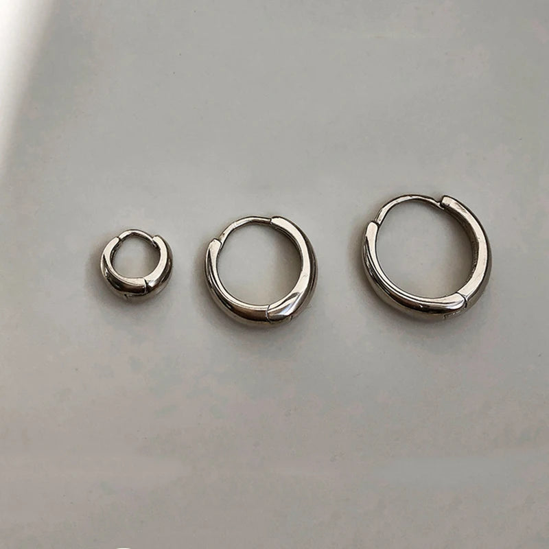 3/6Pcs/Set Fashion Gold Color Huggie Hoop Earrings for Women Men Minimalist Metal Small Circle Round Earrings Jewelry Gifts