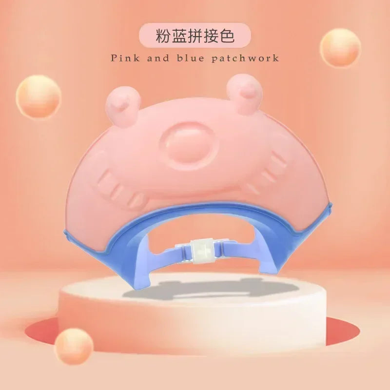 Baby Shower Cap with Adjustable Eye Protection | Waterproof Bath Shampoo Visor for Kids detail view