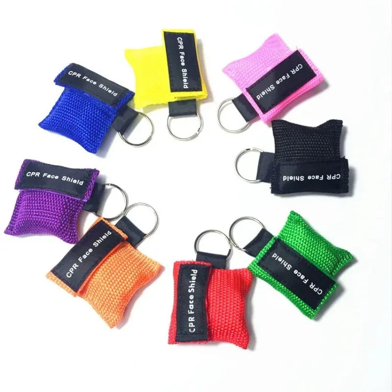 Compact CPR Face Shield Keychain | Portable First Aid Rescue Tool additional angle