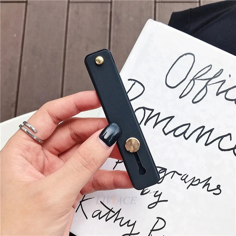 Phone Holder Finger Handle Strap Push Pull Grip Bracket Wrist Band Holder Kickstand F alternate view