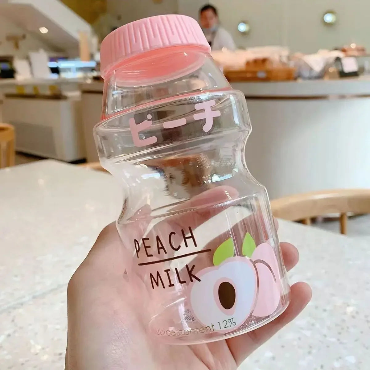500ml Plastic Water Bottle Tour Drinking Bottle Yakult Shape Cute Kawaii Milk Carton lifestyle view