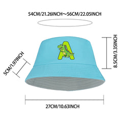 Kids' Dinosaur Letter Bucket Hat | Sun Hat for Toddlers Boys Girls 2-6 Years alternate view