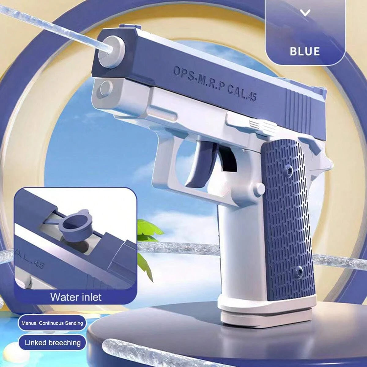 Electric Water Gun Rechargeable Automatic & Manual Spray Gun Capacity Range Up to 32 FT Range for Adults & Kids