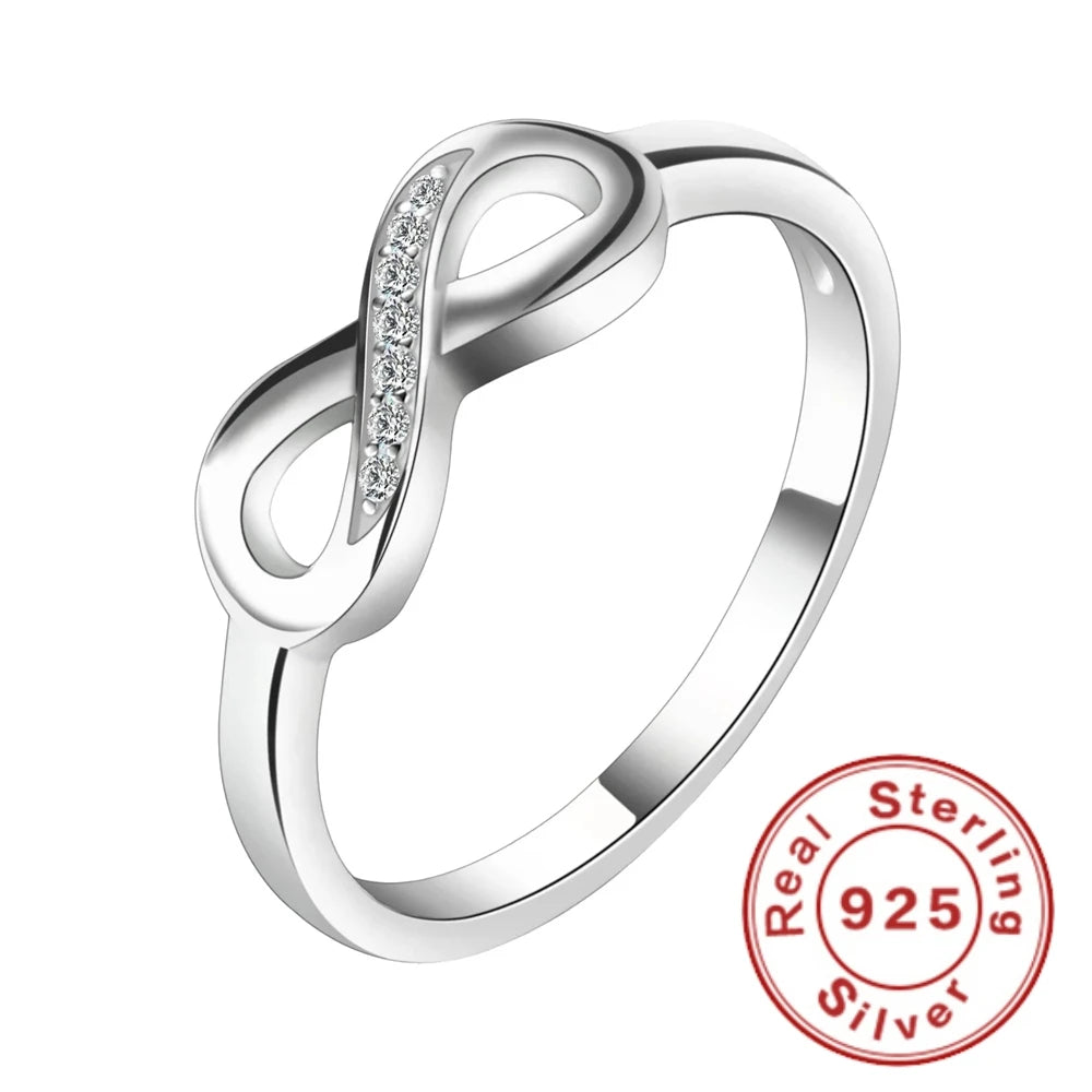 Lihong 925 Sterling Silver Mobius Ring for Women Unique Fashion Jewelry Accessory wit alternate view