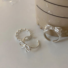 Sterling Silver Bow Ring for Women