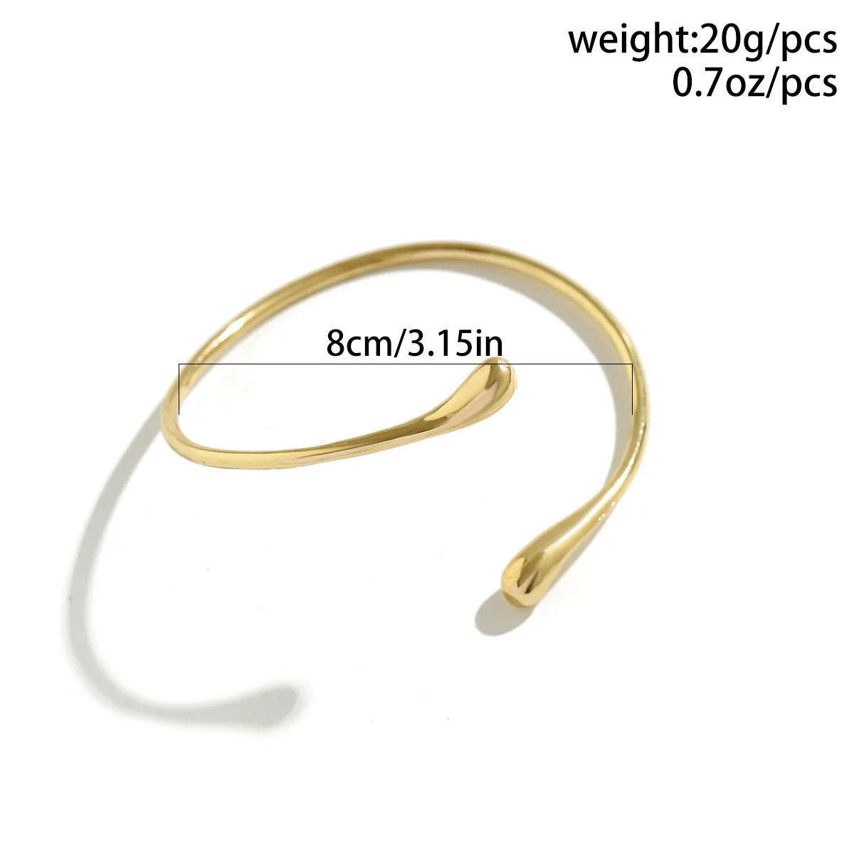 Vintage Upper Arm Bracelet Geometric Water Drop Bangle for Women