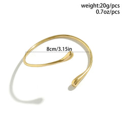 Vintage Upper Arm Bracelet Geometric Water Drop Bangle for Women