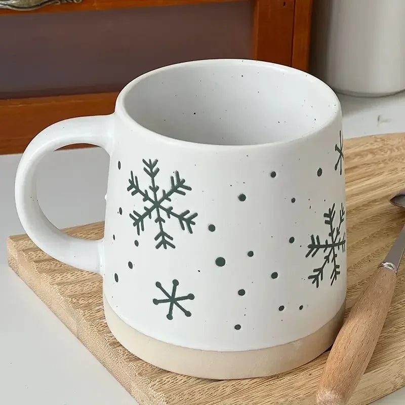 Creative Vintage Christmas Mug Gift Ceramic Mug Couples Drink Cup Home Cafe Coffee Cu alternate view