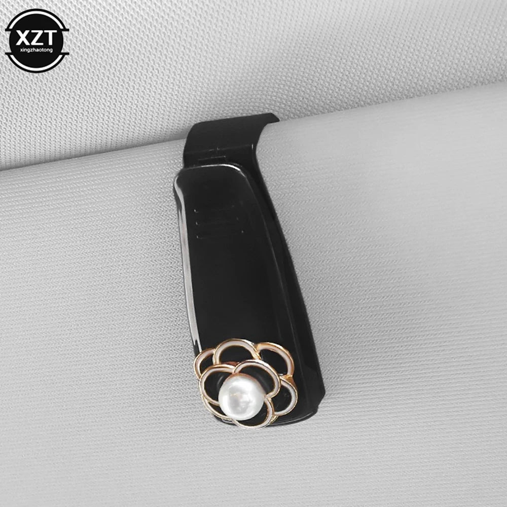 Auto Sun Visor Glasses Fastener Clip | Universal Car Sunglasses Holder additional angle