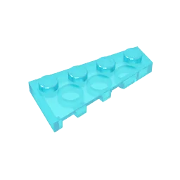 Gobricks GDS-549 Wedge Plate 4 x 2 Right | Building Block for Compatible DIY Sets detail view
