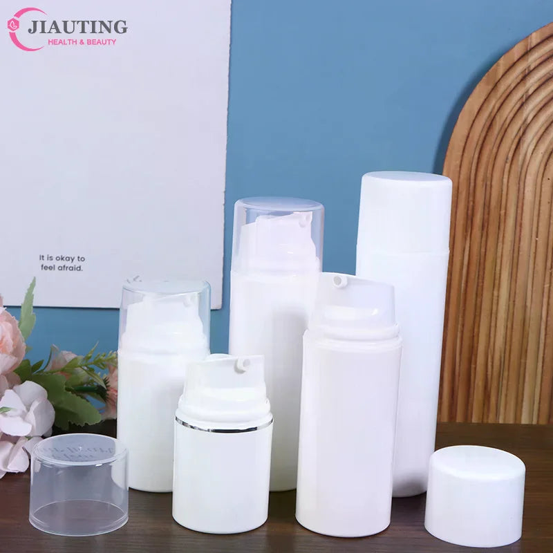 30-150ml Vacuum Pump Bottles Empty Refillable Makeup Cosmetics For Cream Gel Moisturizers Liquid Lot