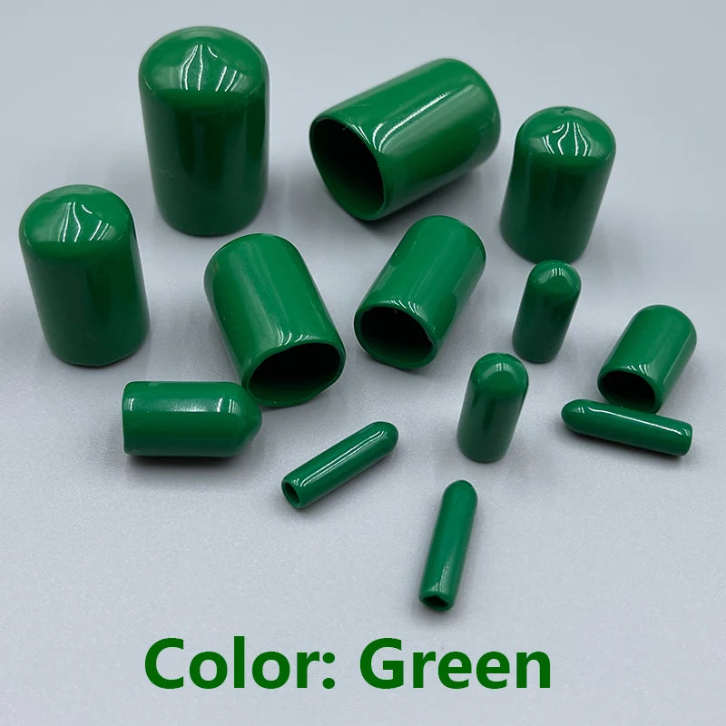 7 Colors In Stock PVC Rubber Cap Silicone Cover Plastic Pipe Sleeve Hub Thread Protect close-up view