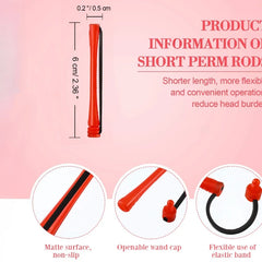 24pcs Hair Perm Rods Hair Curling Rollers Perming Curlers Rods Cold Wave Rollers for H close-up view