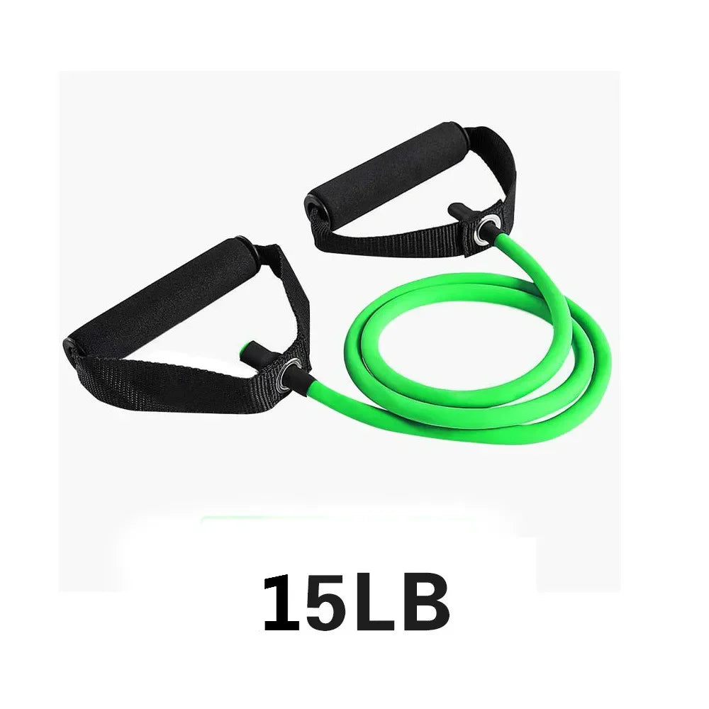 5 Level Resistance Band Set | Elastic Pull Rope with Handles for Home Strength Traini alternate view