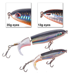 1 Pcs 10cm/14cm Topwater Fishing Lure Whopper Popper Artificial Bait Hard Plopper Sof alternate view