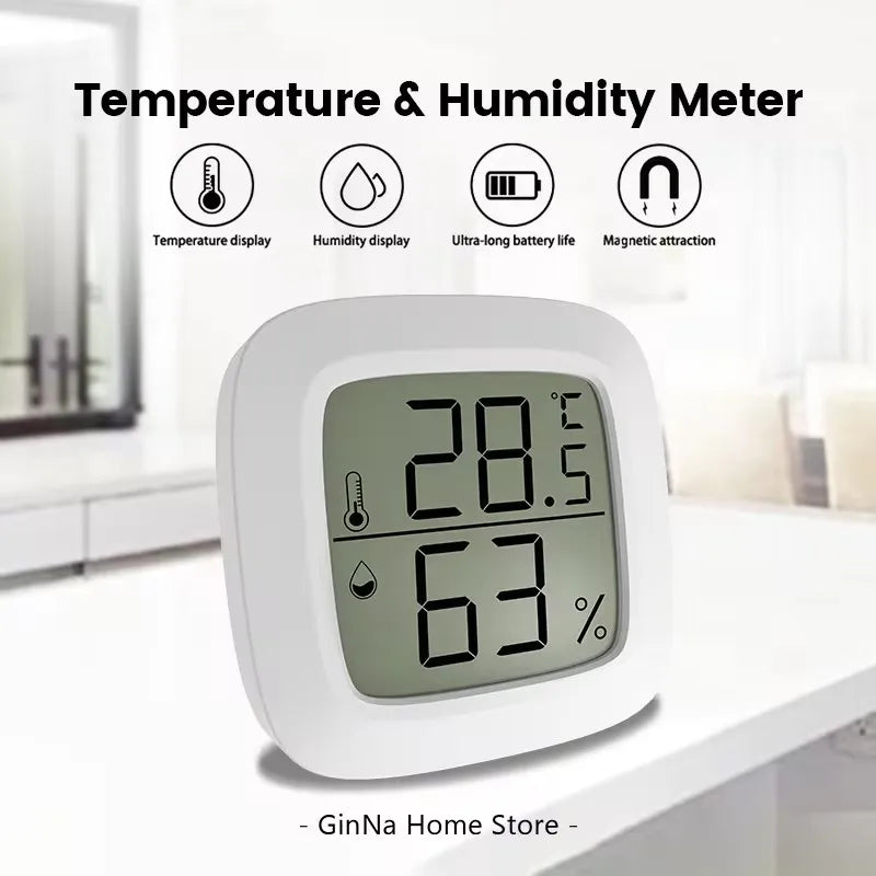 Mini Indoor Thermometer | LCD Digital Temperature and Humidity Room Monitor alternate view