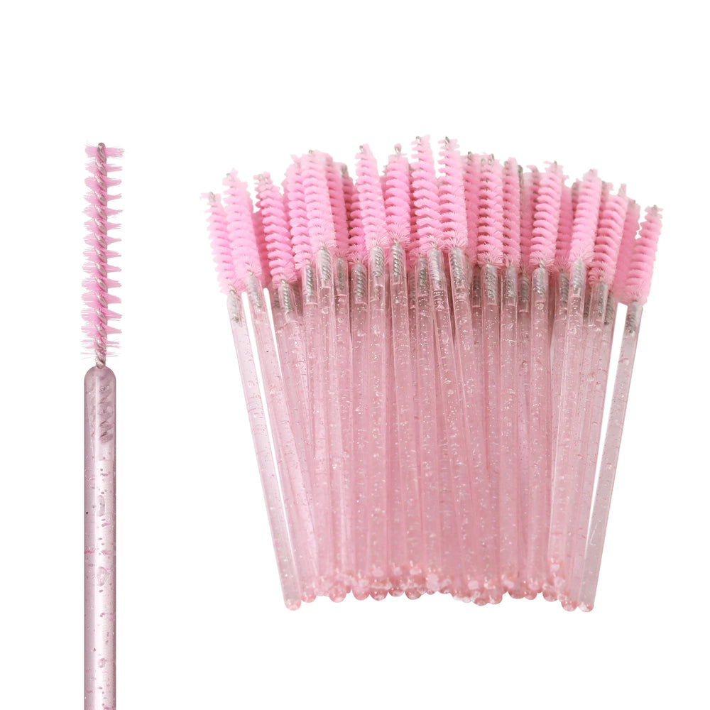 ANNAFRIS 50Pcs Eyelash Brush Soft Head Spiral Crystal Eyebrow Brush Lash Extension Br alternate view