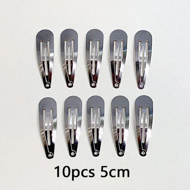 10/20/30PCS Women Basic Alloy Hairpin Silver Gold Waterdrop Shape Hair Clips Girls additional angle
