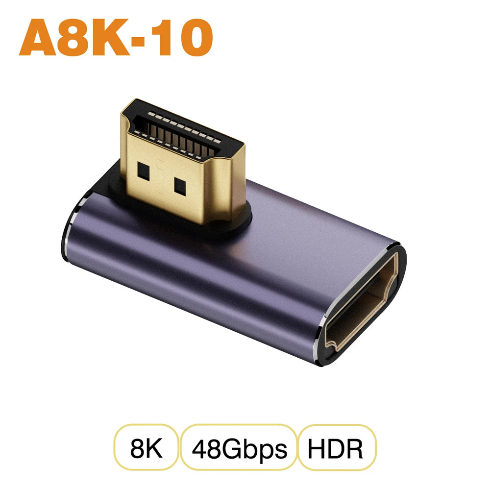 NNBILI HDMI 2.1 Adapter | 48Gbps 8K@60Hz Elbow and Straight Converter alternate view