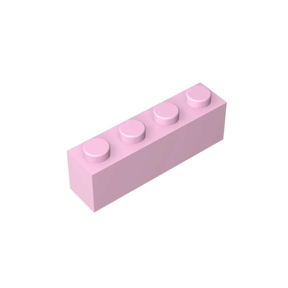 Gobricks GDS-534 Brick 1 x 4 without Bottom Tubes | Compatible Building Block Set close-up view