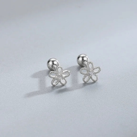 Heart Stud Earrings for Women | Hypoallergenic Screw Back Piercing Jewelry alternate view