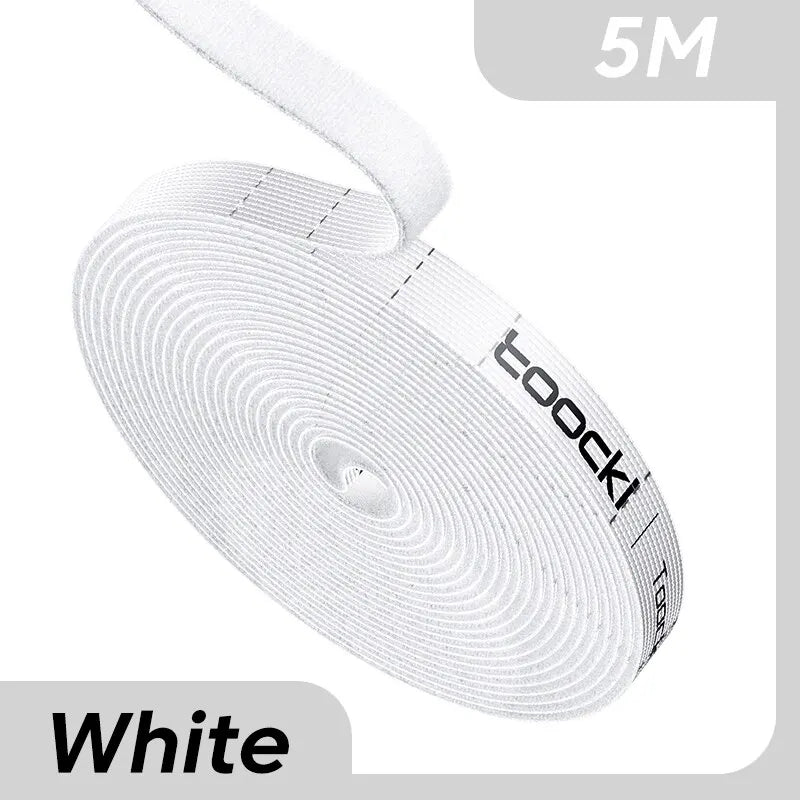 Toocki 5m Organizer Cable Management Tearable Organizador Cables 10mm Width Winder additional angle
