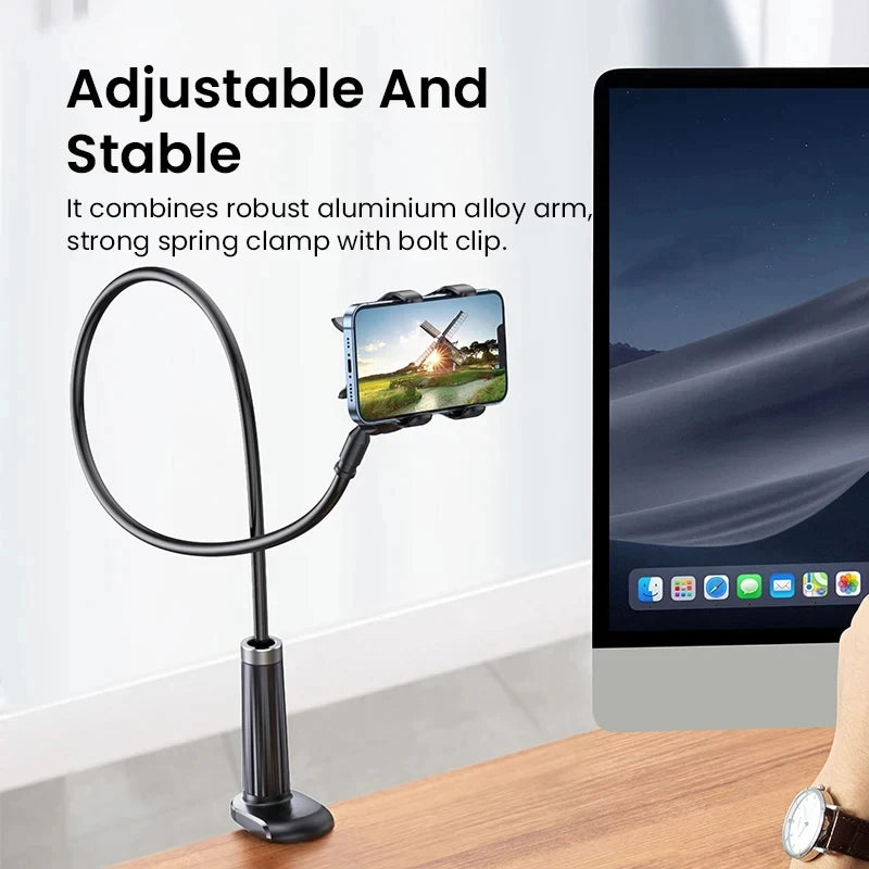 Holder Stand Lazy Bracket Headrest Bed 360 Flexible Long Arms Clamp Mount | 90cm alternate view