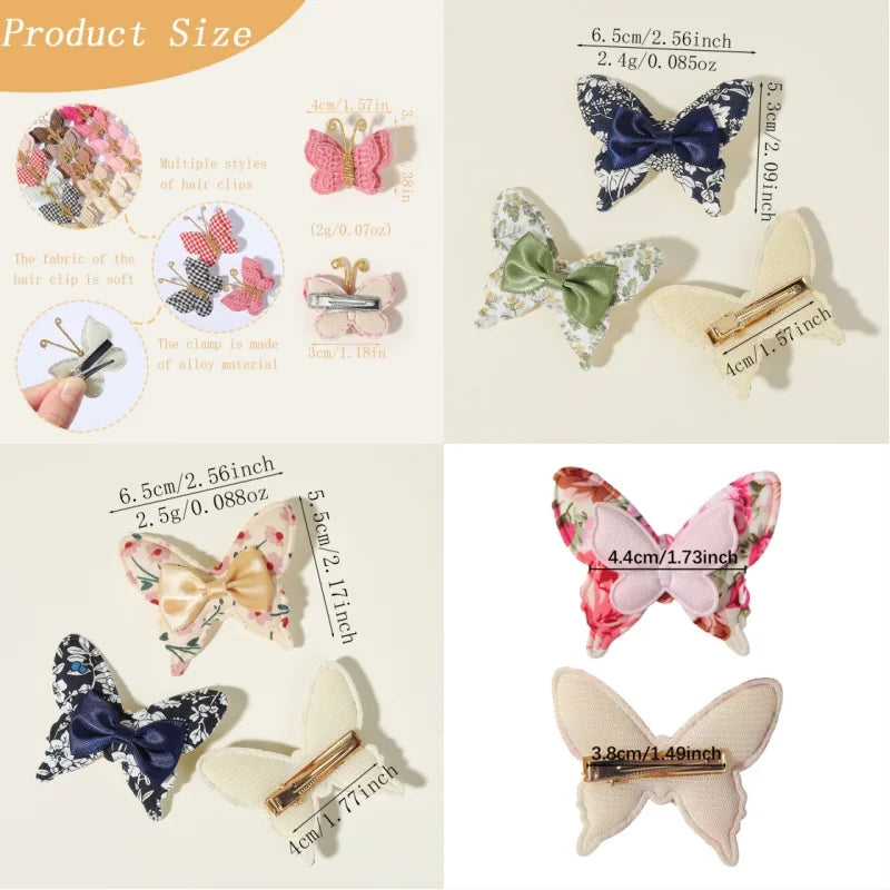 1 Set Butterfly Hair Clips 3 Styles of Butterfly Clips Children Teenagers To Decorate Wear in Daily Life Girls' Hair Accessories