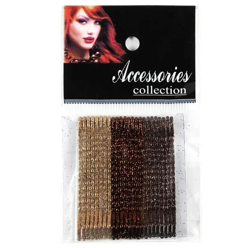 12/20pcs Solid Color Metal Hair Side Clips Curly Wavy Grips Bobby Pins Women Girls Bangs detail view