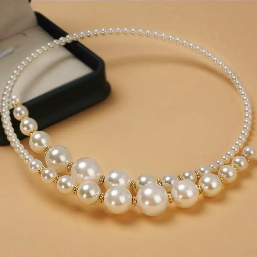 Taoya Vintage Imitation Pearl Collarbone Necklace | Women's Fashion Retro Jewelry alternate view