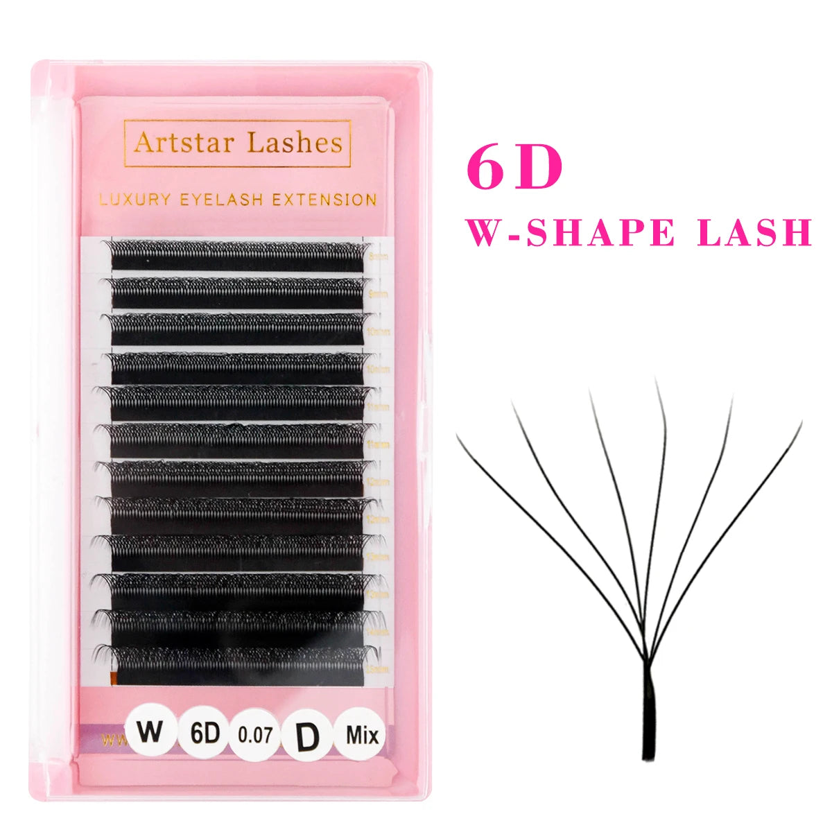 ARTSTAR W Shaped Premade Fan Eyelash Extensions | 3D 4D 5D 6D Volume Lashes alternate view