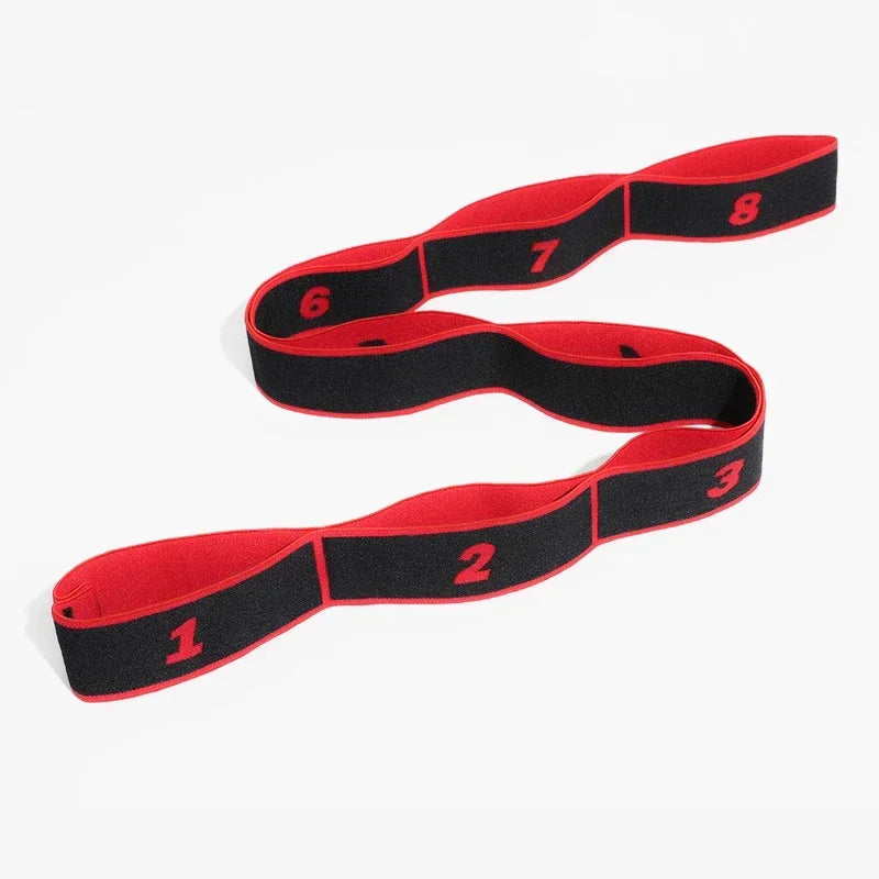 Yoga Pull Strap Belt | Elastic Resistance Band for Pilates and Dance Stretching close-up view