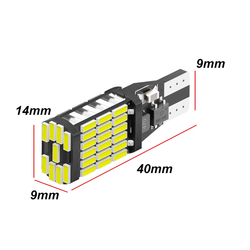 2pcs T15 4014 45chips W16W 921 912 LED Backup Light Reserve Lamp Canbus Bulbs High Po lifestyle view