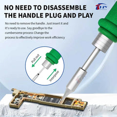 C245 Series Soldering Iron Tips | Universal T245 Handle Compatible Set for Phone Repai close-up view
