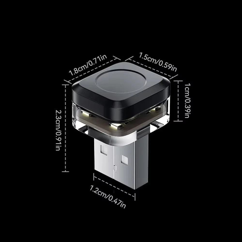 Mini Car USB LED Light | Portable Plug Play Ambient Mood Lamp for Auto Interior additional angle