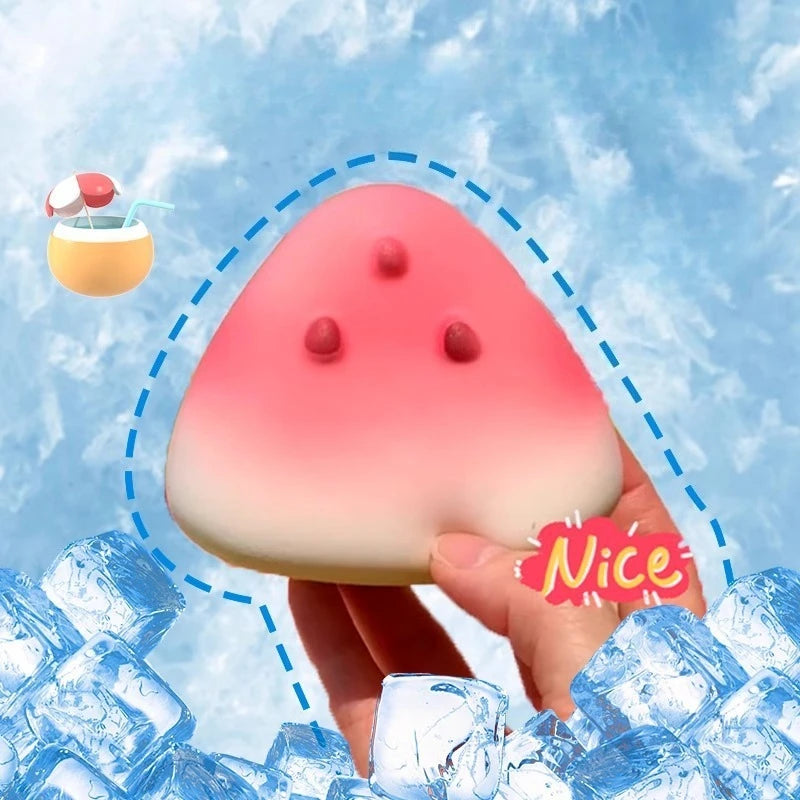 Squishy Watermelon Fidget Toy Anti-Stress Slow Rising Fruit Pinch Squeeze Stress Reli lifestyle view
