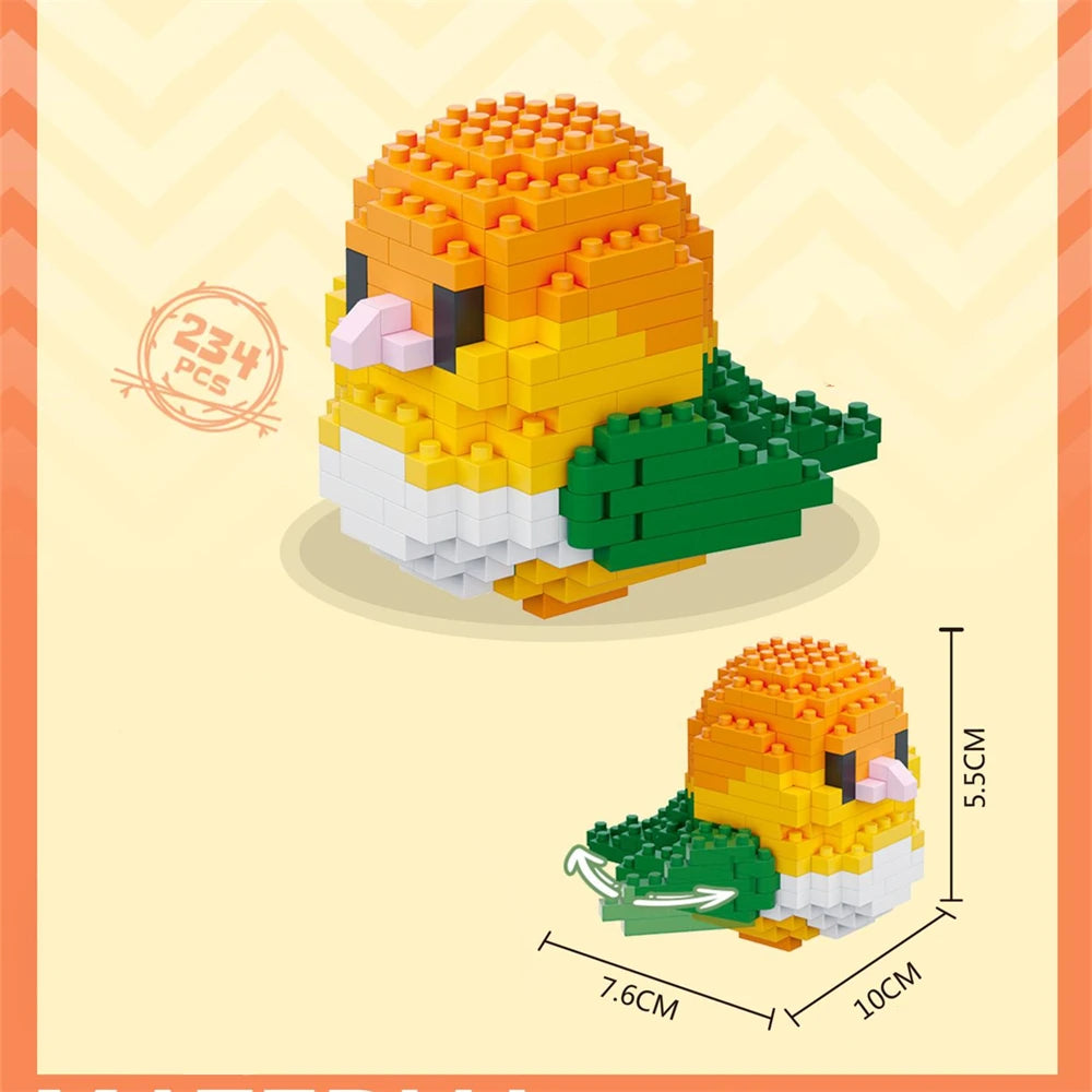 Cute Bird Building Blocks Set | Creative Educational Toy for Teens and Adults alternate view