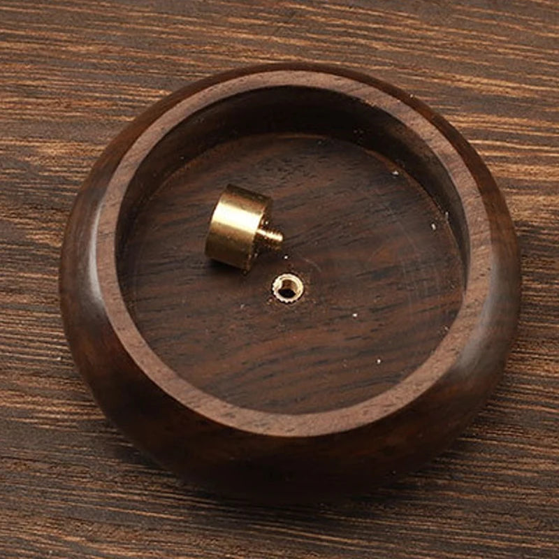 Wooden Incense Holder Ash Catcher | Bowl Shape Incense Burner detail view