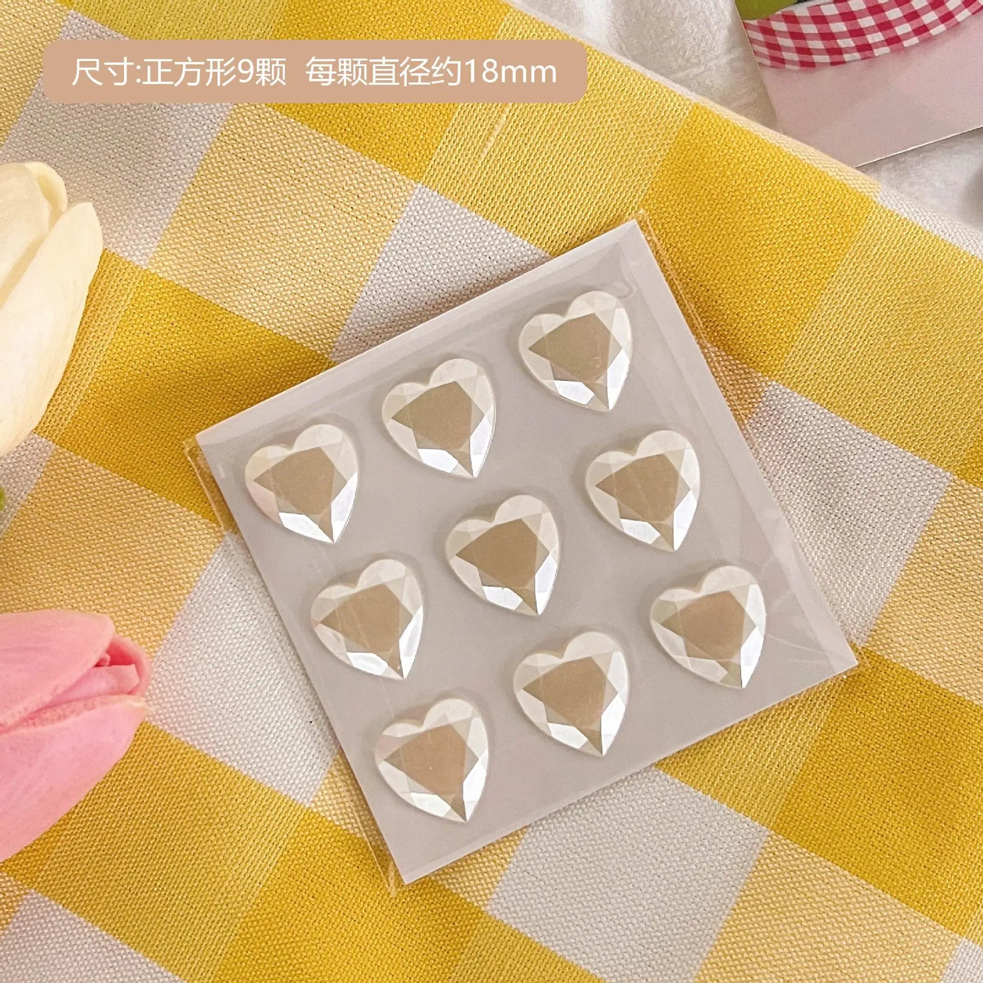 Heart Stickers 3D Stereoscopic Crystal Heart Shining Sticker for DIY Scrapbook Journal Kids Stationery Reward Supplies Stickers