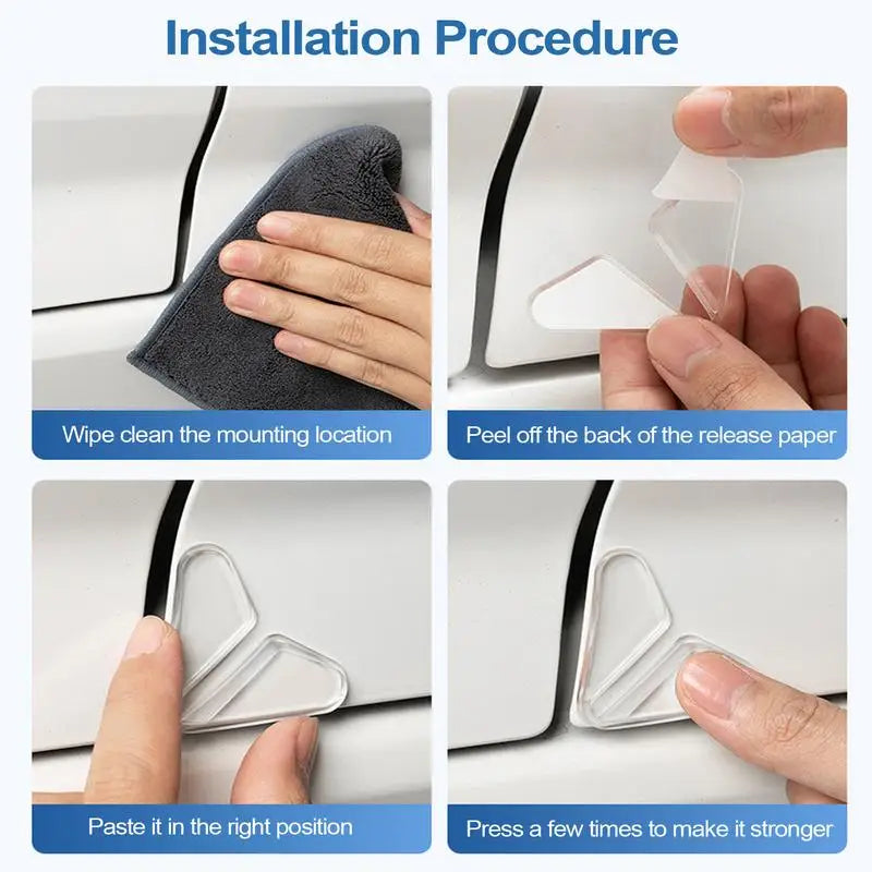 Car Door Corner Protectors Silicone 4-Pack Anti-Scratch Covers close-up view