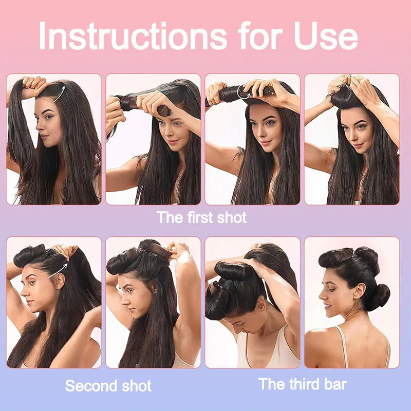 New Heatless Hair Curler Satin Curling Rod Headband No Heat Hair Rollers Lazy Sleeping close-up view