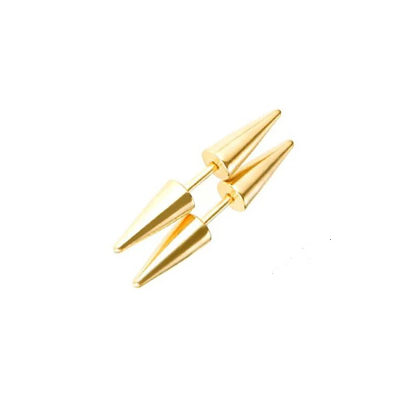 1Pair Fashion 316L Stainless Steel Spike Stud Earrings for Women Men, Classic Cartilag close-up view