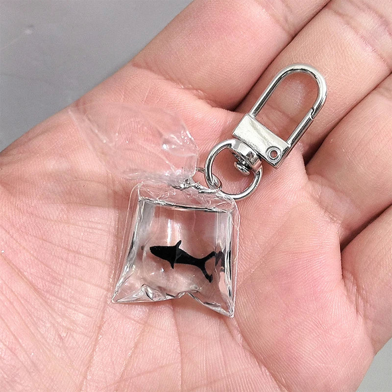 Creative Simulation Goldfish Keychain | Transparent Carp Pendant for Backpack lifestyle view