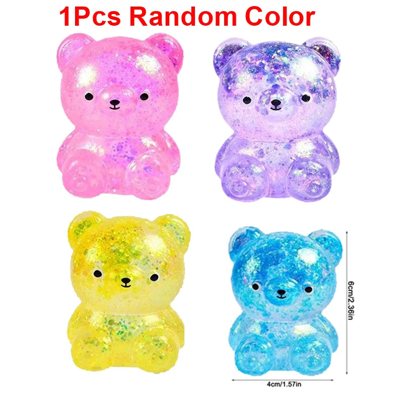 Maltose Cube Stress Squeeze Toy | Slow Rebound Polar Light Colorful TPR Block detail view