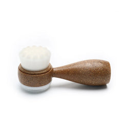 Double Sided Facial Brush | Coconut Handle Exfoliating Cleanser alternate view