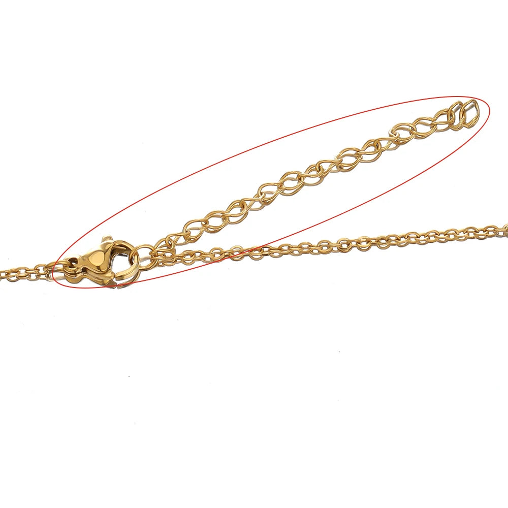 10pcs Stainless Steel Extension Chains with Lobster Clasps | DIY Jewelry Findings lifestyle view